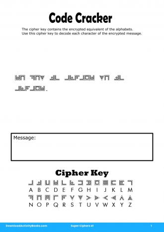 Code Cracker in Super Ciphers 41
