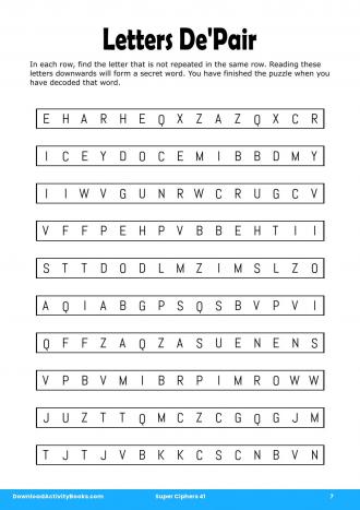 Letters De'Pair in Super Ciphers 41
