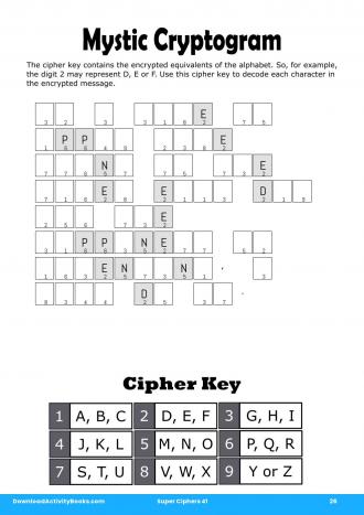 Mystic Cryptogram #26 in Super Ciphers 41