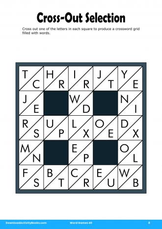 Cross-Out Selection in Word Games 40