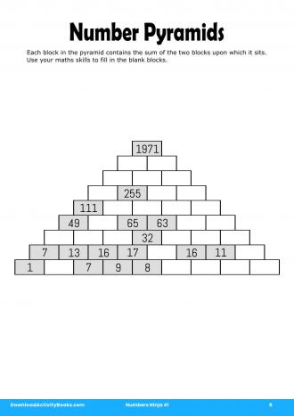 Number Pyramids #6 in Numbers Ninja 41