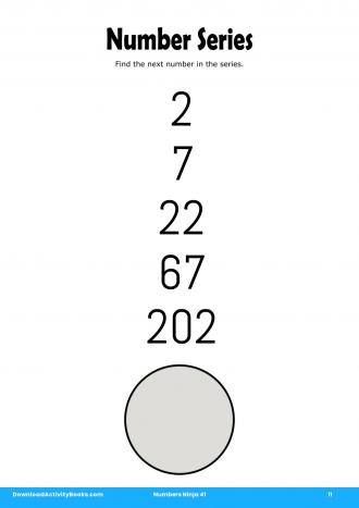 Number Series in Numbers Ninja 41