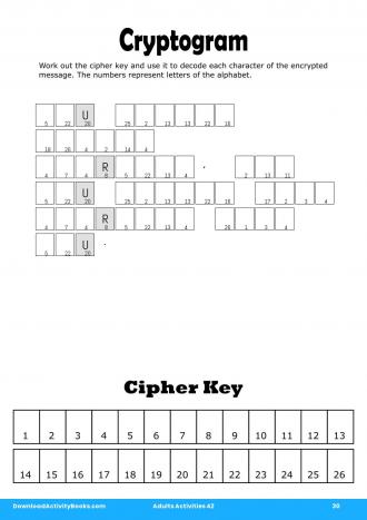 Cryptogram #30 in Adults Activities 42