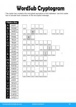 WordSub Cryptogram #25 in Adults Activities 3