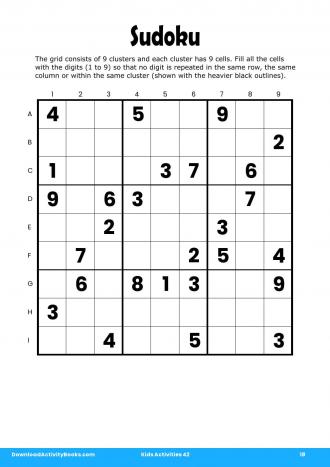 Sudoku #18 in Kids Activities 42