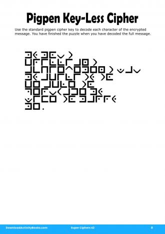 Pigpen Cipher in Super Ciphers 42