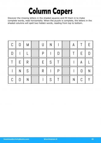 Column Capers in Word Games 41