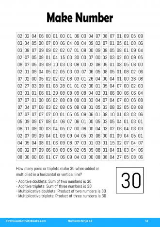 Make Number in Numbers Ninja 42