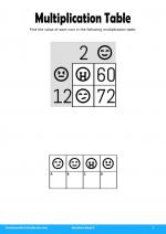 Multiplication Table in Numbers Ninja 2