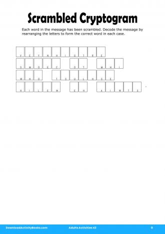 Scrambled Cryptogram #9 in Adults Activities 43