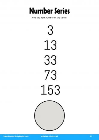 Number Series in Adults Activities 43