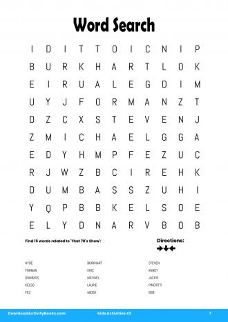Word Search #7 in Kids Activities 43