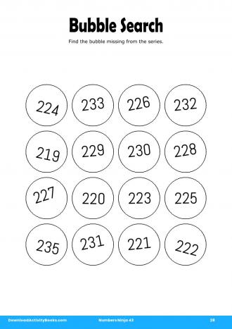 Bubble Search #28 in Numbers Ninja 43