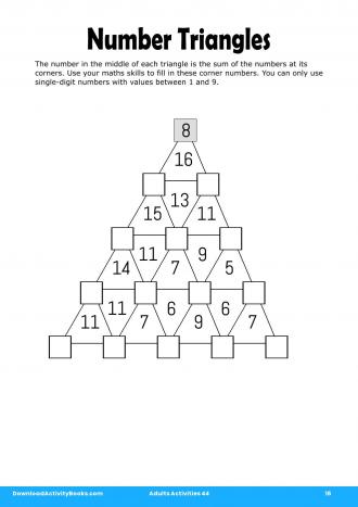 Number Triangles #16 in Adults Activities 44