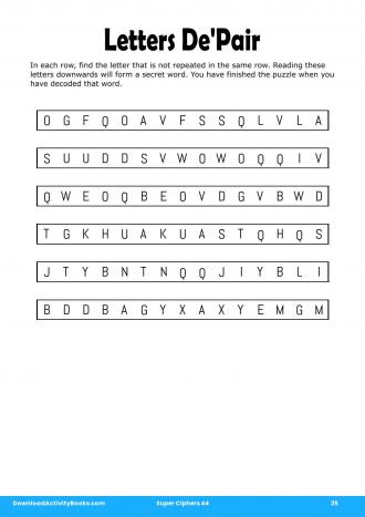 Letters De'Pair #25 in Super Ciphers 44