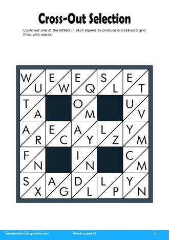 Cross-Out Selection in Word Games 43