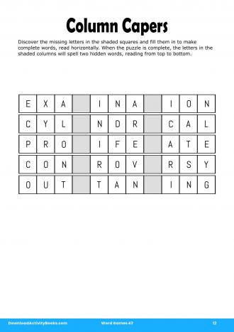 Column Capers in Word Games 43