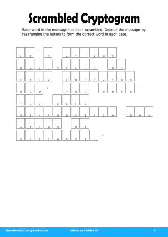 Scrambled Cryptogram #5 in Adults Activities 45