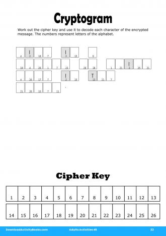 Cryptogram in Adults Activities 45