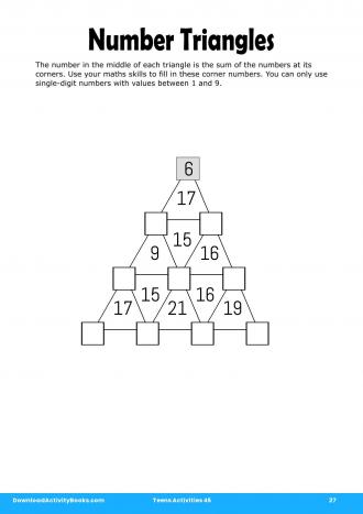 Number Triangles #27 in Teens Activities 45