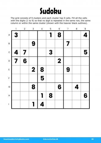 Sudoku #30 in Kids Activities 45