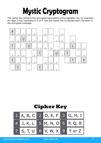 Mystic Cryptogram #3 in Super Ciphers 45