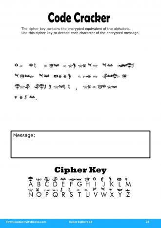 Code Cracker in Super Ciphers 45