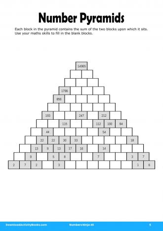 Number Pyramids #5 in Numbers Ninja 45
