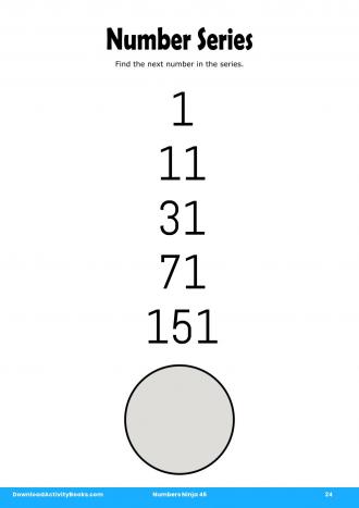 Number Series in Numbers Ninja 45