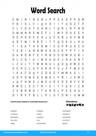 Word Search in Adults Activities 46