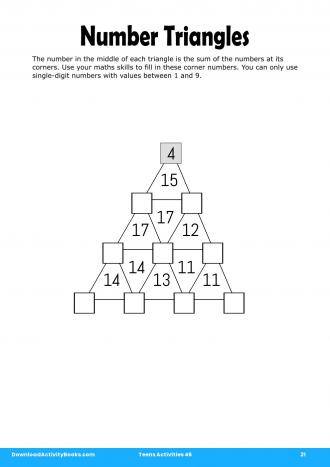 Number Triangles #21 in Teens Activities 46