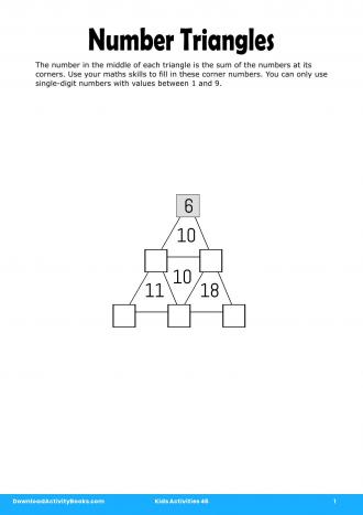 Number Triangles #1 in Kids Activities 46