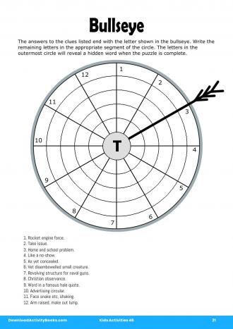 Bullseye #21 in Kids Activities 46