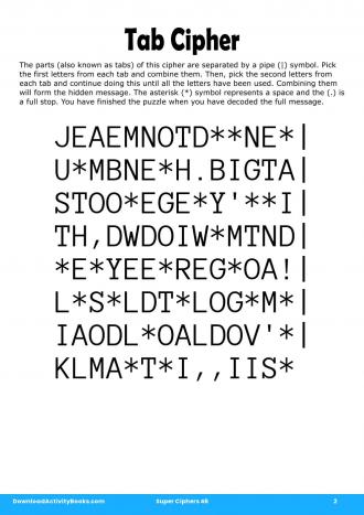 Tab Cipher in Super Ciphers 46