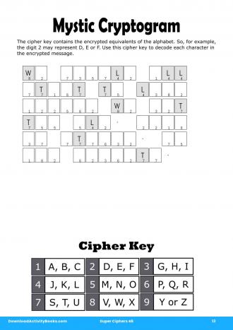 Mystic Cryptogram #13 in Super Ciphers 46