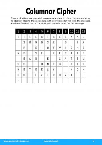 Columnar Cipher in Super Ciphers 46