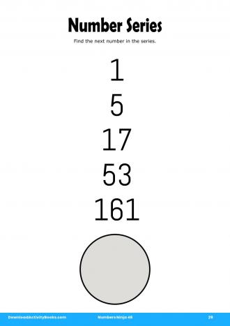 Number Series in Numbers Ninja 46