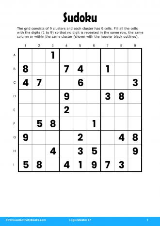 Sudoku #1 in Logic Master 47