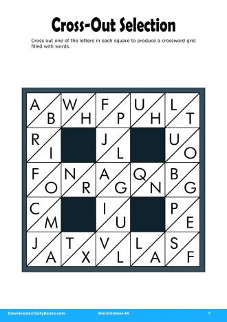 Cross-Out Selection in Word Games 46