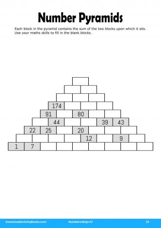 Number Pyramids #22 in Numbers Ninja 47
