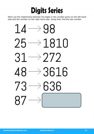 Digits Series in Numbers Ninja 47