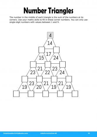 Number Triangles #16 in Adults Activities 48