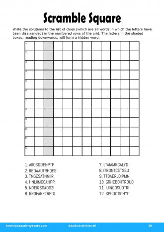 Scramble Square in Adults Activities 48