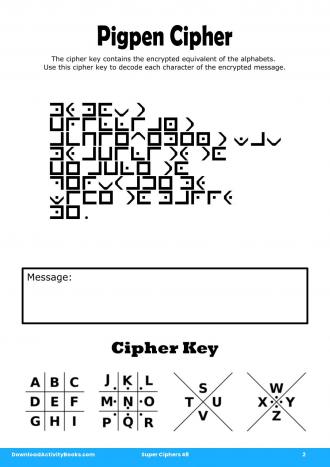Pigpen Cipher #2 in Super Ciphers 48