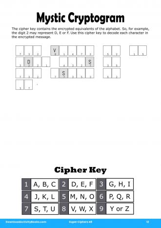 Mystic Cryptogram #12 in Super Ciphers 48