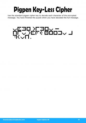Pigpen Cipher #19 in Super Ciphers 48