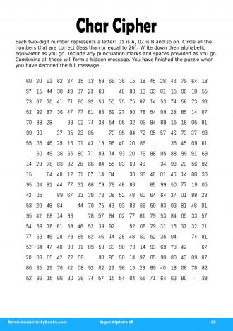 Char Cipher #25 in Super Ciphers 48